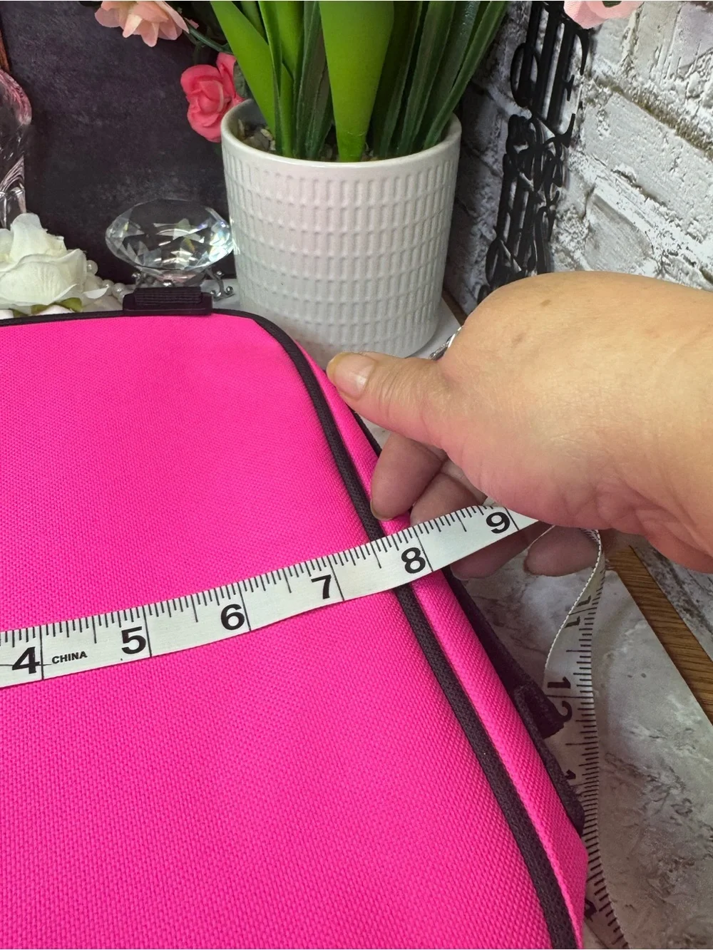 Puma Bright Pink Cosmetic Case with Black Logo or Lunchbox